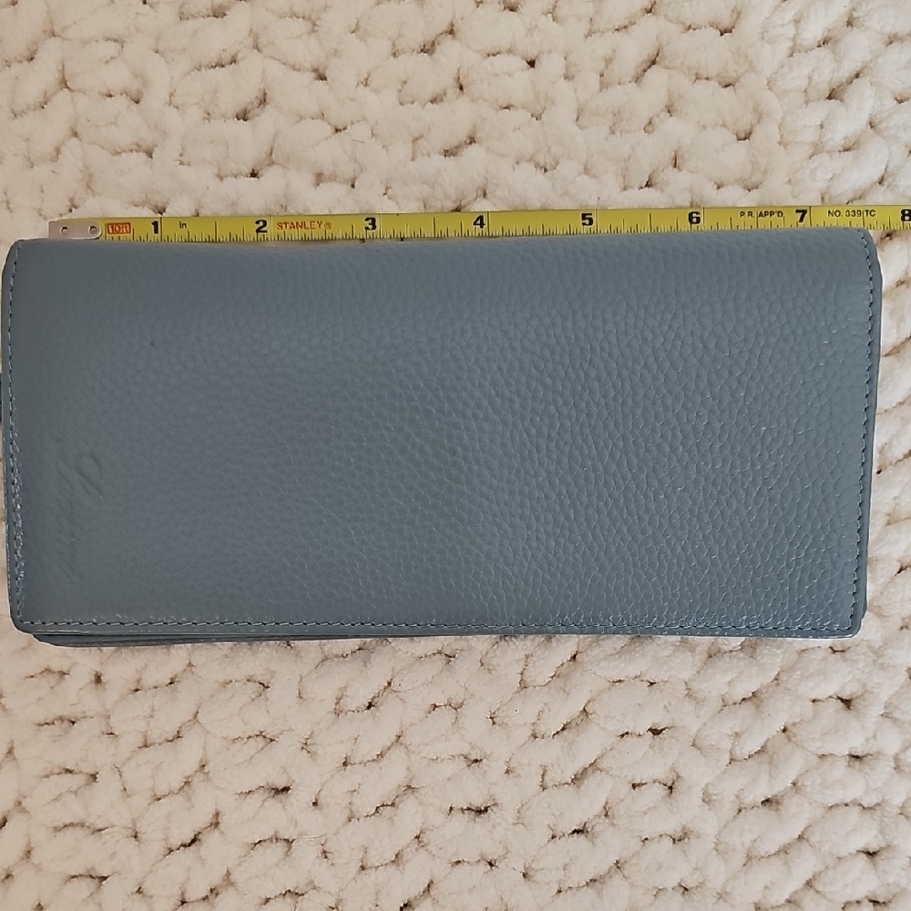 Elegant Blue Leather Wallet